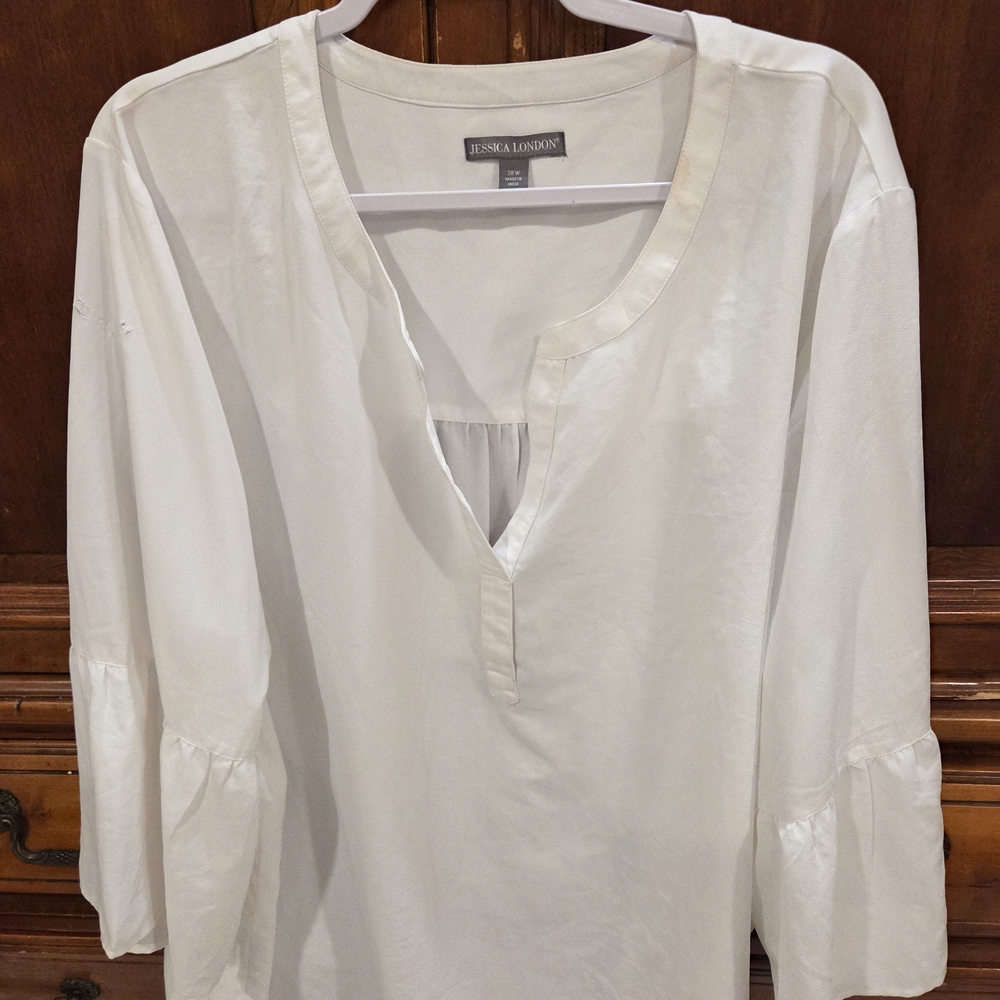 Jessica London Women's Elegant White Blouse